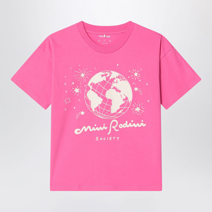 Mini Rodini Pink T-Shirt In Organic Cotton