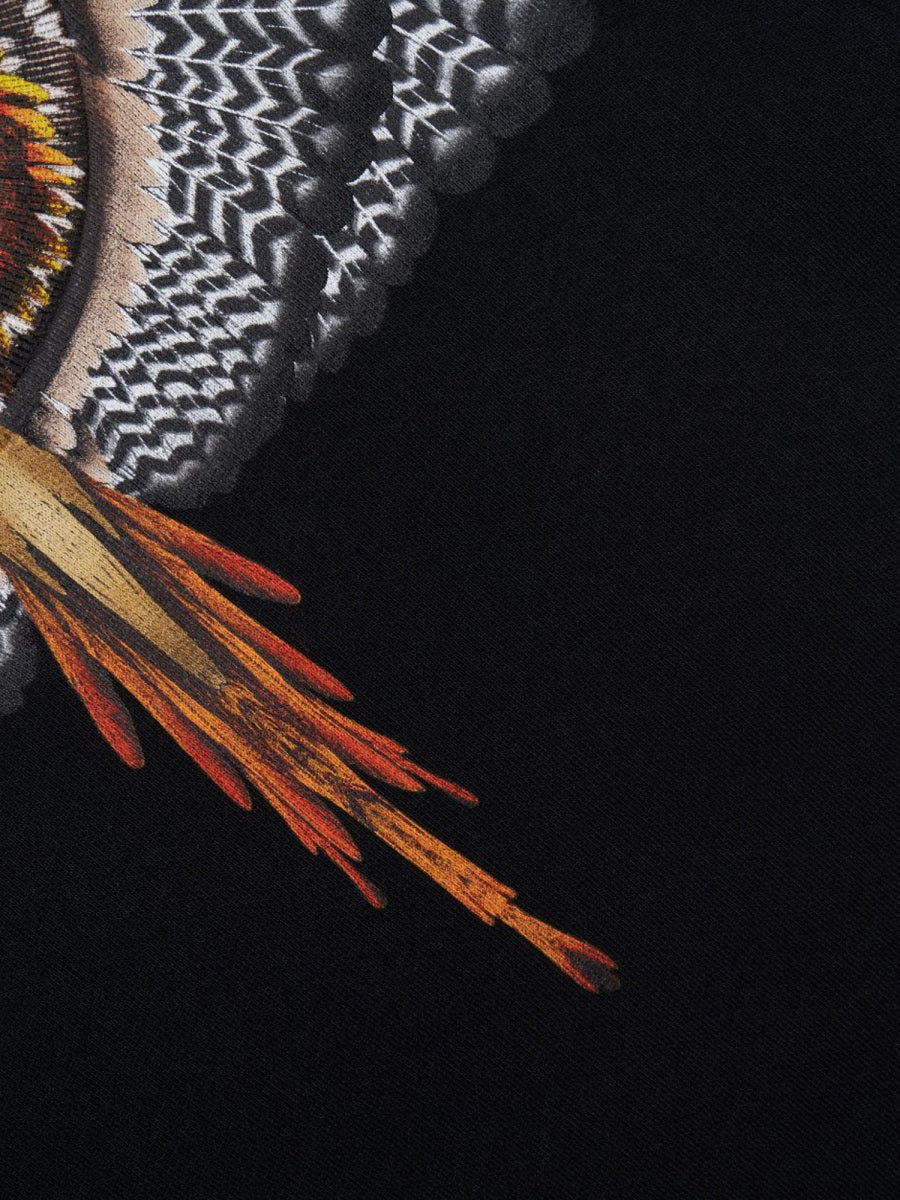 Marcelo Burlon County Of Milan Black Grizzly Wings Crewneck