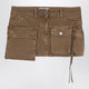 The Attico  Fay Khaki Cargo Miniskirt