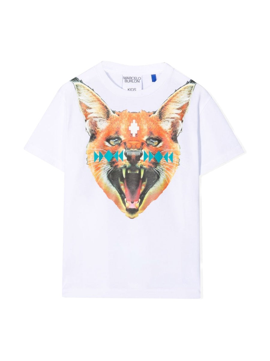 Marcelo Burlon County Of Milan T-Shirt In Jersey Di Cotone Con Stampa