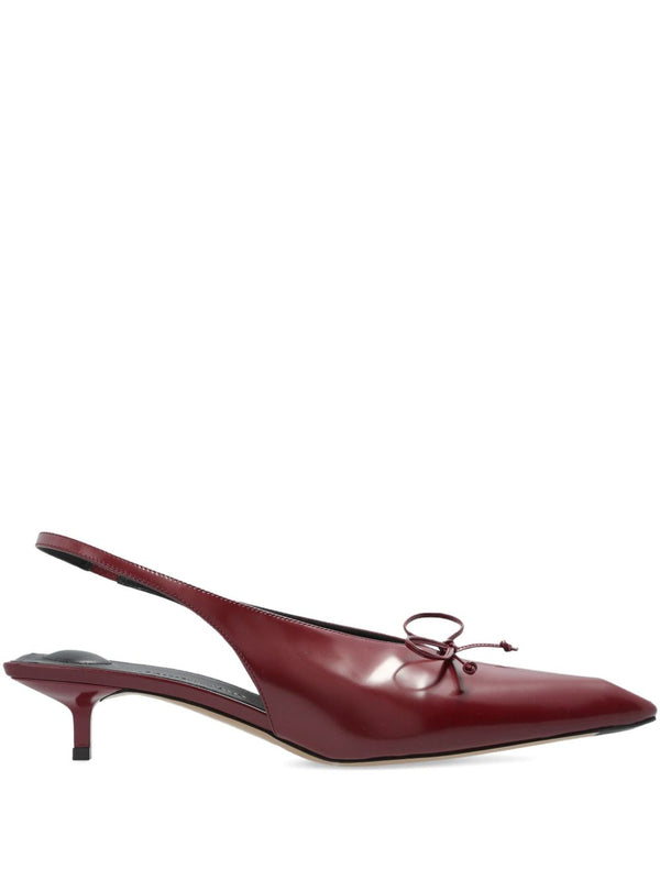 Jacquemus Burgundy Cubisto Sling-Back Shoe