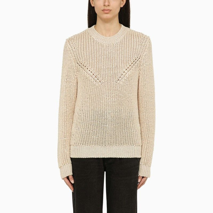 Isabel Marant  Recycled Polyester Ecru Crew-Neck Jumper