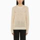 Isabel Marant Recycled Polyester Ecru Crew-Neck Jumper