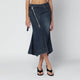 Sacai Asymmetric Blue Denim Skirt
