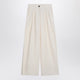 Mkdt Studio Wide Écru Trousers In Cotton