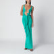 Christopher Esber Draped Malachite Viscose Maxi Dress