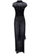 Jean Paul Gaultier Mesh Sleeveless Long Dress With Velvet Flock ""