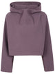 Jean Paul Gaultier Bonded Cotton Cropped Bat Sleeves Hoodie With "Gaultier" Embossing