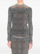Jean Paul Gaultier Mesh Top Double Layer Printed "Body Shadow" And "Prince Of Wales"