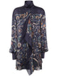 Sacai Turtle Neck Floral Print Dress