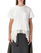 Sacai Sacai T-Shirt With Voile Back Insert