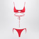 The Attico  Two-Piece Triangle Bikini In Red