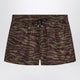 The Attico Zebra Shorts In Khaki/Brown Nylon