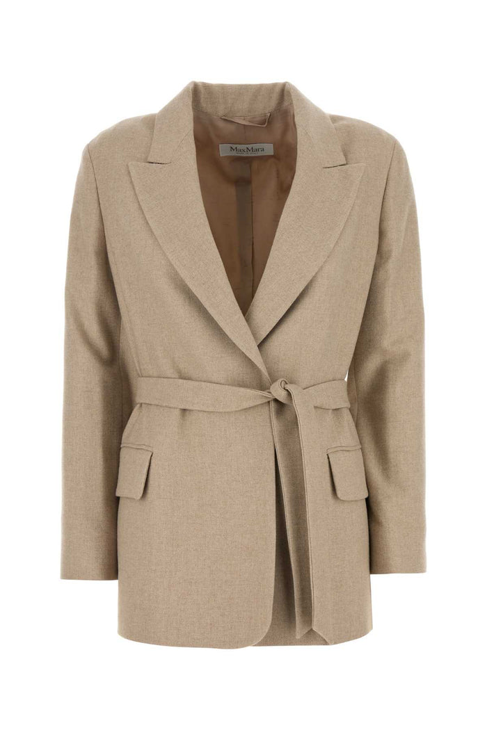 Max Mara Cappuccino Wool Blend Randers Blazer