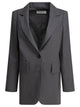 Max Mara Grey Virgin Wool Mahair Silk Jacket