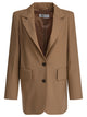 Max Mara Beige Virgin Wool Mohair Silk Jacket