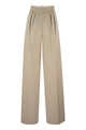 Max Mara Sand Wool Acinoso Wide-Leg Pant