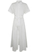 Max Mara Agoraio Belted Short Sleeves Popeline Dress
