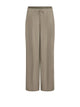 Marella Brown Viscose And Linen Trousers