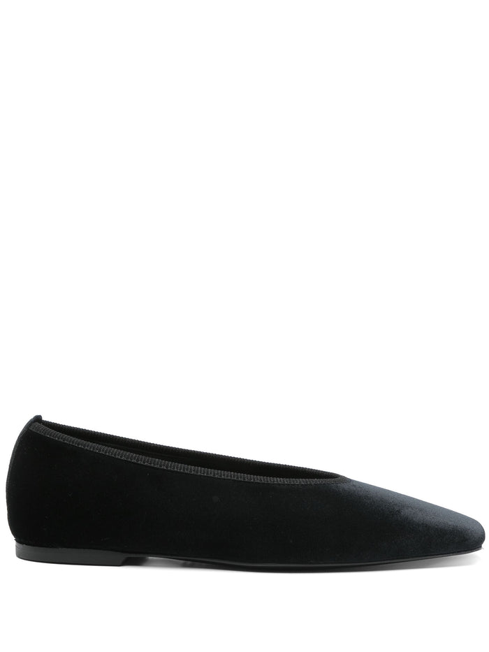 Toteme Minimalist Velvet Ballerinas