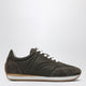 Toteme Olive Green Suede And Fabric Sneakers