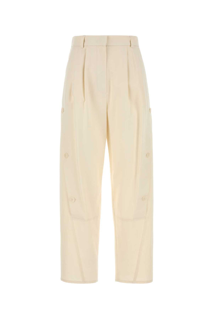 Max Mara Ivory Cotton Duomo Pant