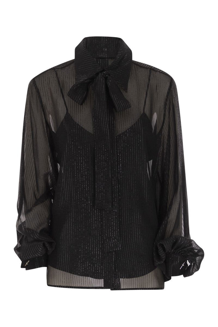 Max Mara Scafati - Striped Silk Chiffon Blouse