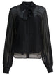 Max Mara Pianoforte Black Silk Blend Shirt