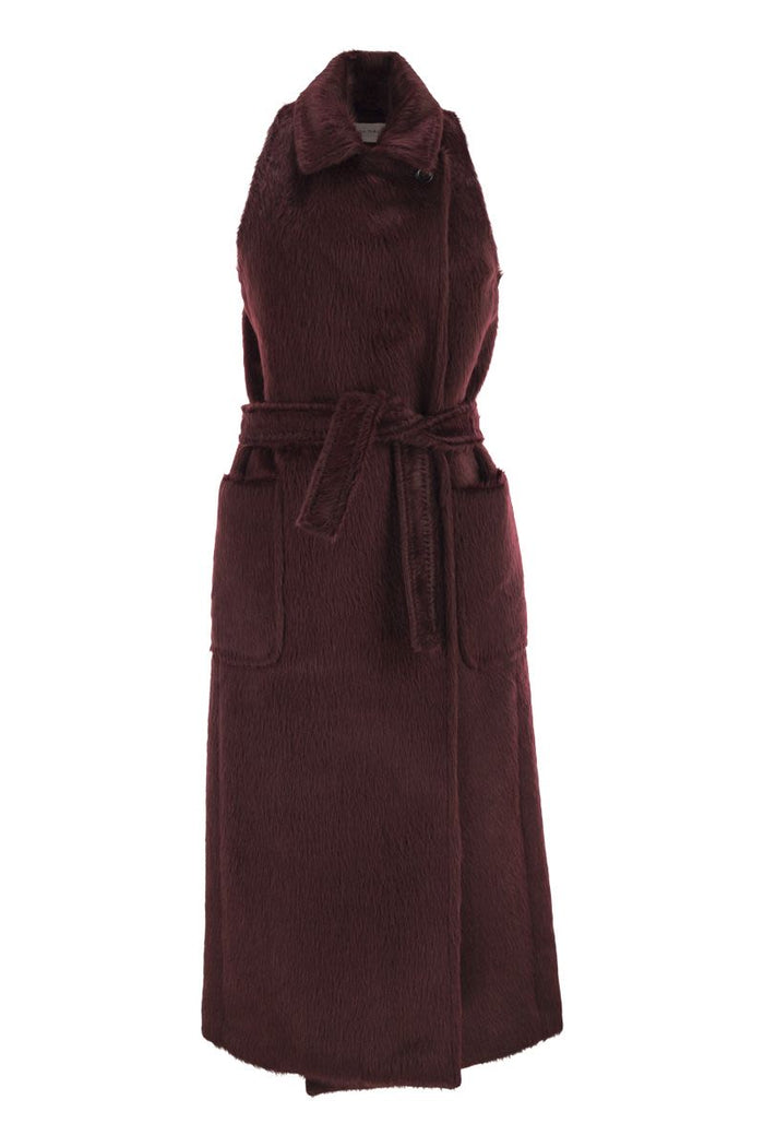 Max Mara Burgundy Eco Fut Abbozzi1234 Vest