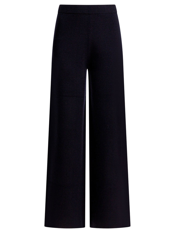 Max Mara Blue Wool Cashmere Trousers