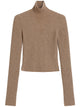Max Mara Brown Wool Cashmere Turtle Neck