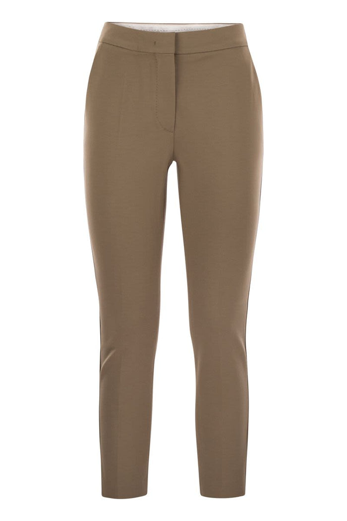 Max Mara Brown Viscose Slim Fit Pants