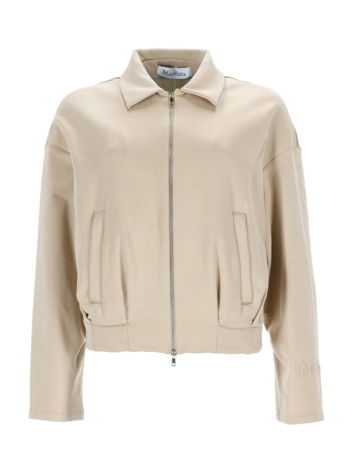Max Mara Silk And Cotton Crop Sweatshirt