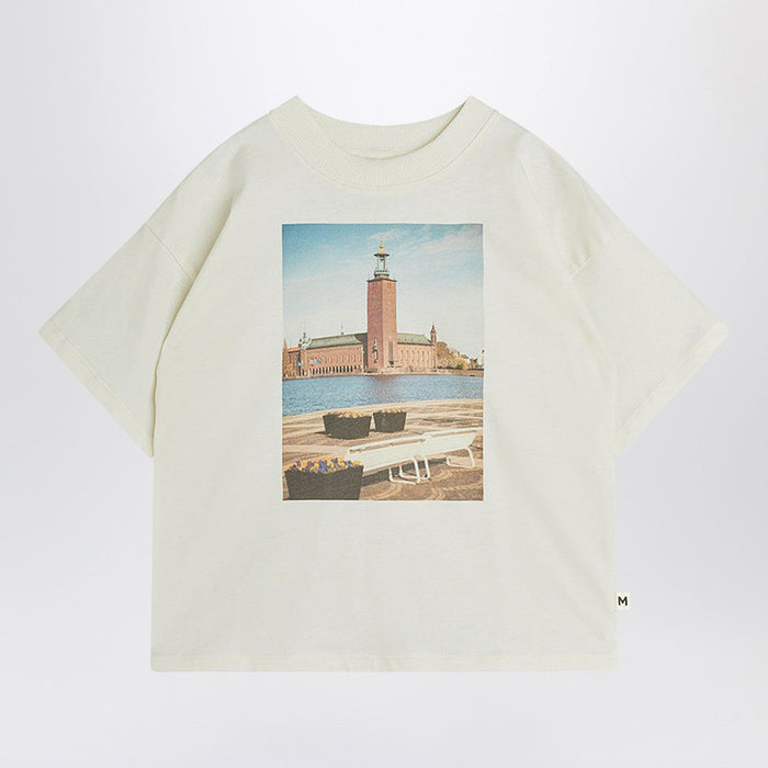 Mini Rodini White T-Shirt With Municipal Print