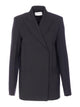 Max Mara Sportmax Black Virgin Wool Elastane Viscose Acetate Jacket