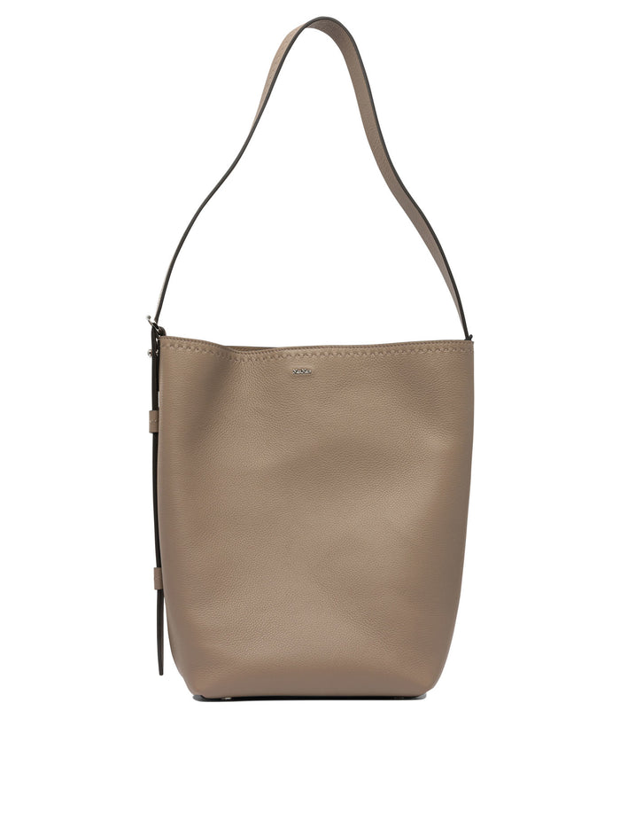 Max Mara Brown Cow Leather Shoulder Bag