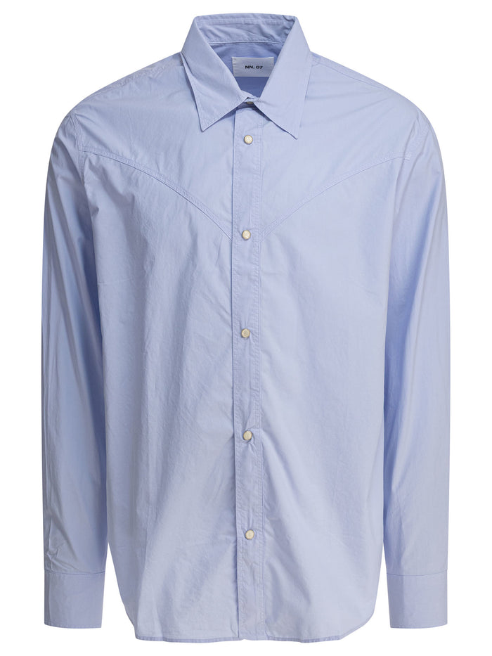 Nn07 Cotton Light Blue Shirt