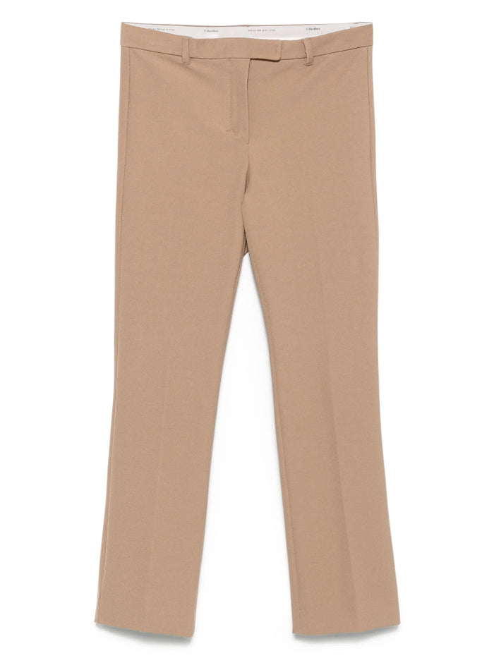 Max Mara Brown Cotton Slim Fit Pants