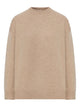 S Max Mara Beige Wool Crew Neck Sweater