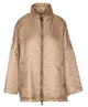 Max Mara The Cube Beige High Neck Logo Jacket