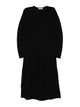 Twin-Set Black Viscose Polyester Elastan Dress