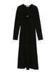 Twin-Set Black Viscose Polyamide Polyester Elastan Dress