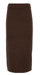 Twin-Set Black Chocolate Polyamide Angora Skirt