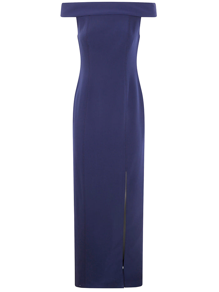 Lauren Ralph Lauren "Adlar" Short Sleeves Gown Long Dress
