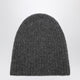 Roberto Collina Charcoal Cashmere Ribbed Beanie