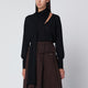 Roberto Collina  Black Sweater With Scarf