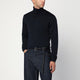 Roberto Collina  Navy Blue Wool Turtleneck Sweater