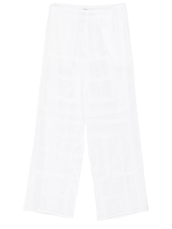 Toteme Cotton And Silk Pants