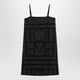 Toteme Monogram Midi Dress In Silk With Embroidered Trim
