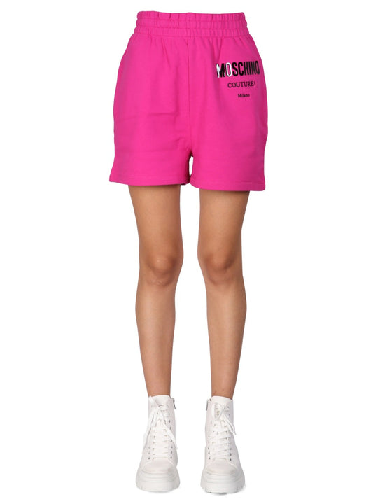Moschino Shorts With Vinyl Logo